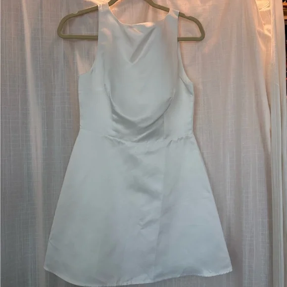 knee length dresses for ladies Reformation // White & Multi Floral Mini Dress – VSP Consignment main image 0